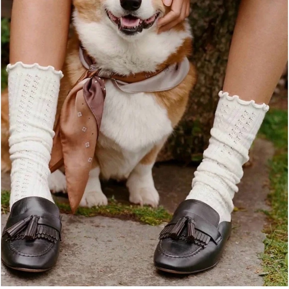 Maeve (anthropology) Black Tassel Slip-on Loafers
